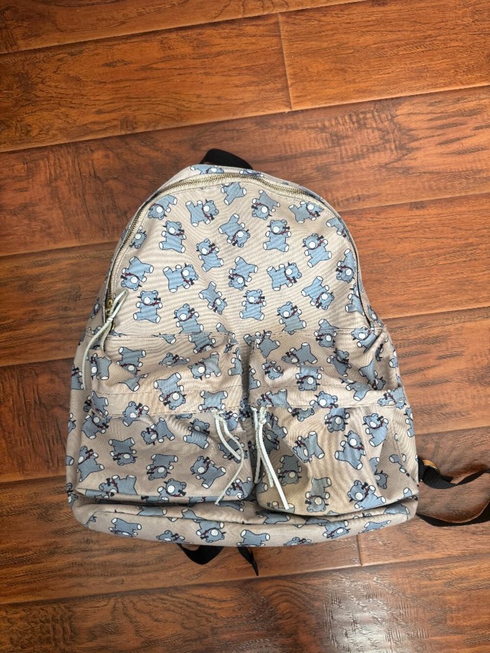 Undercover Teddy Bear Print Backpack Beige